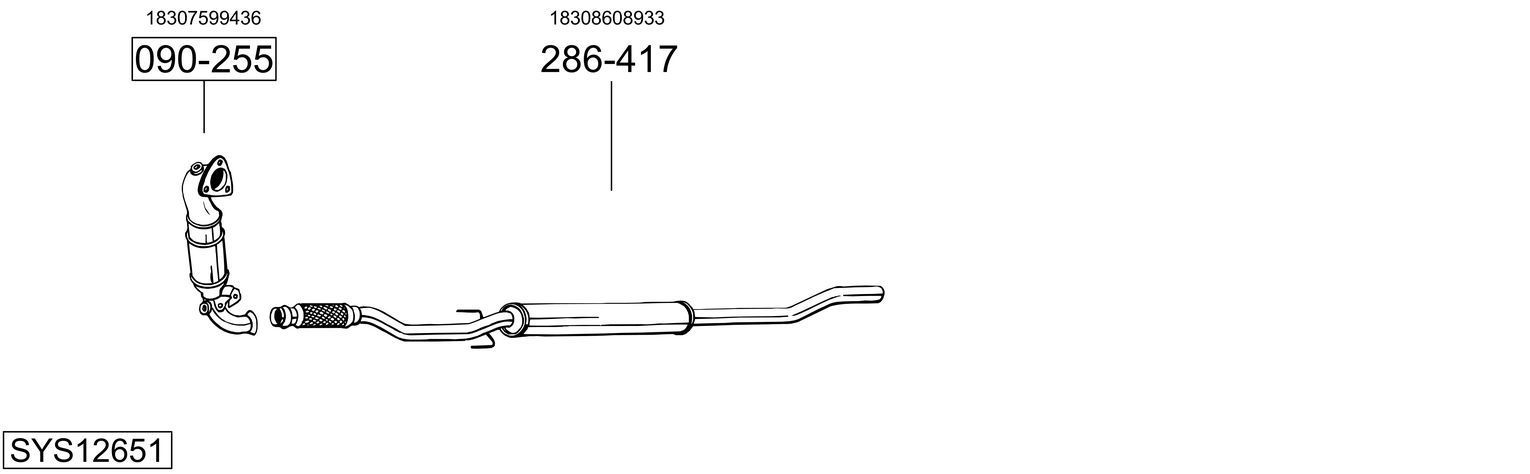 Išmetimo sistema BOSAL SYS12651
