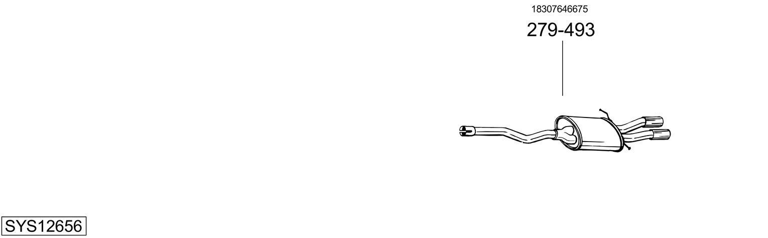 Išmetimo sistema BOSAL SYS12656