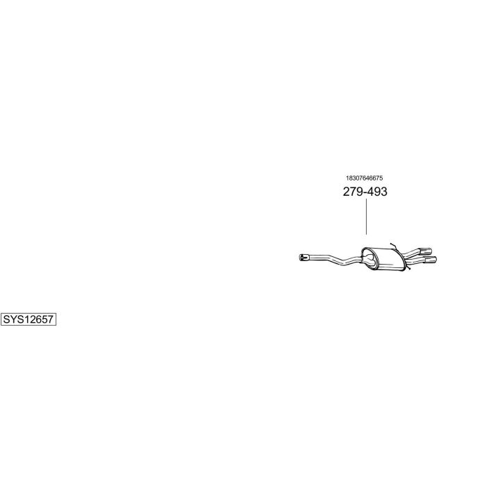 Išmetimo sistema BOSAL SYS12657