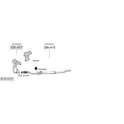 Išmetimo sistema BOSAL SYS12701