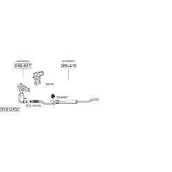 Išmetimo sistema BOSAL SYS12702
