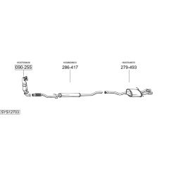 Išmetimo sistema BOSAL SYS12703