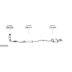 Išmetimo sistema BOSAL SYS12704