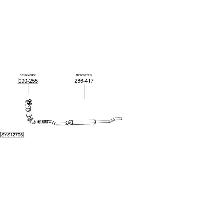 Išmetimo sistema BOSAL SYS12705