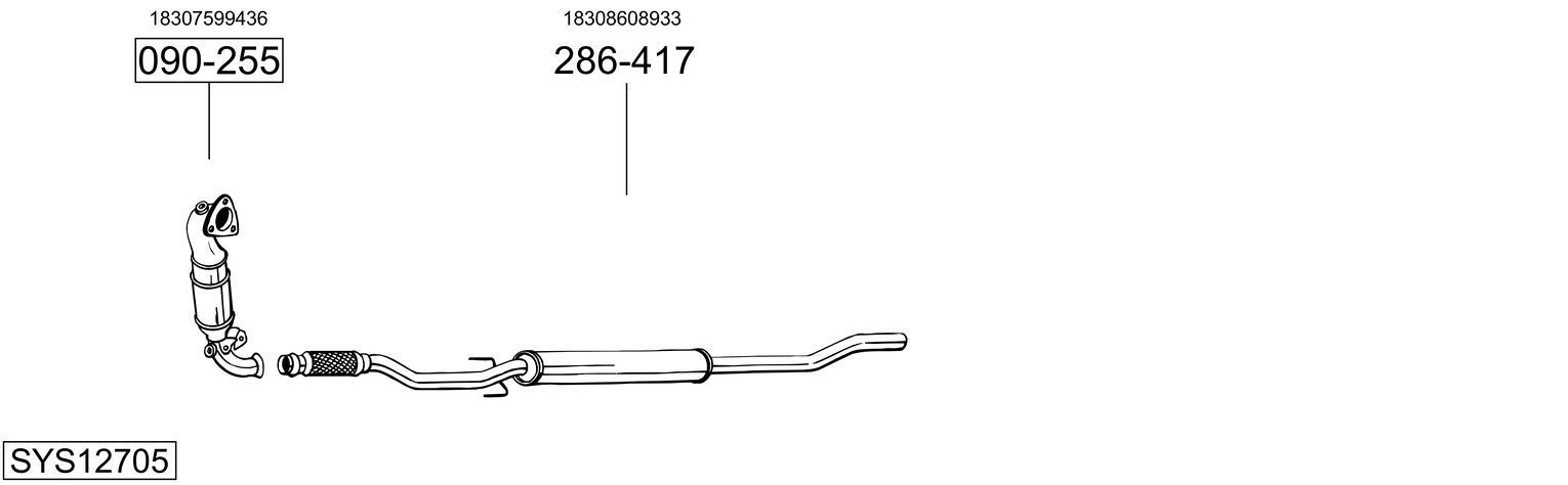 Išmetimo sistema BOSAL SYS12705