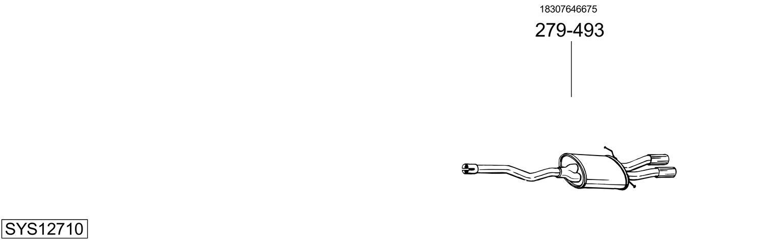 Išmetimo sistema BOSAL SYS12710