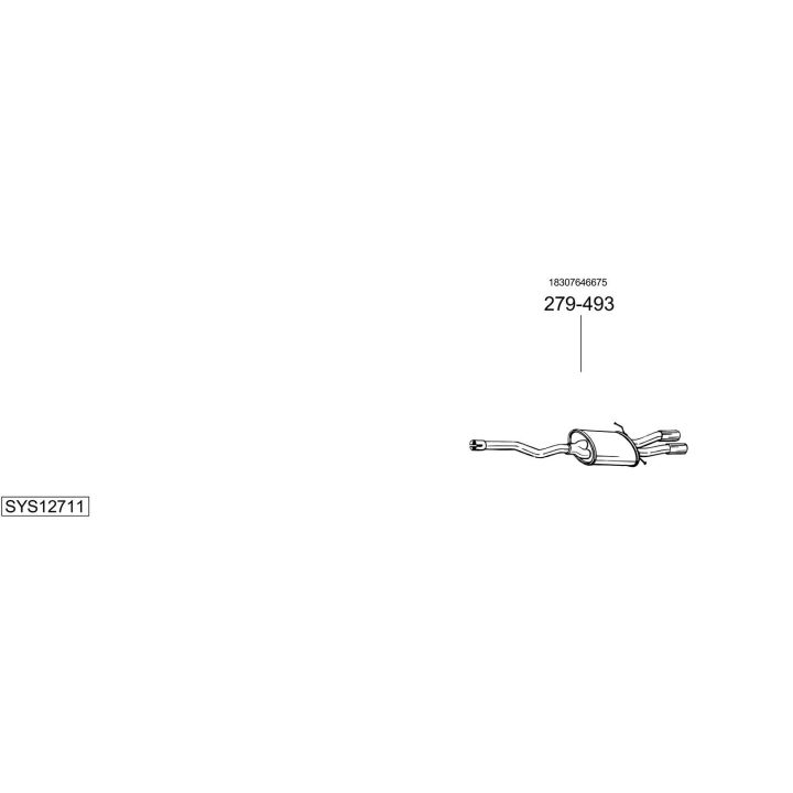 Išmetimo sistema BOSAL SYS12711