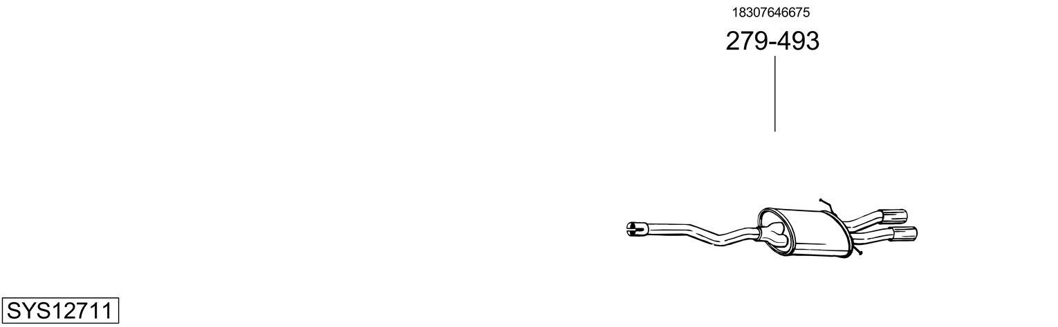 Išmetimo sistema BOSAL SYS12711