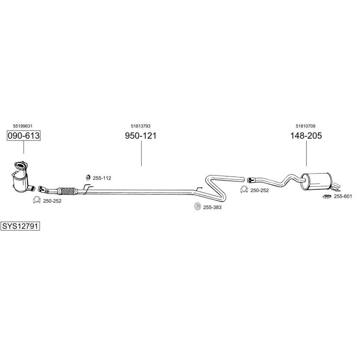 Išmetimo sistema BOSAL SYS12791