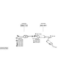 Išmetimo sistema BOSAL SYS12792