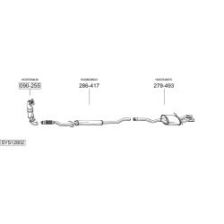 Išmetimo sistema BOSAL SYS12802