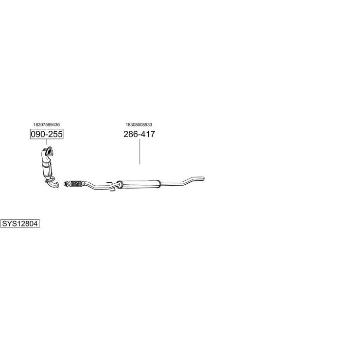 Išmetimo sistema BOSAL SYS12804