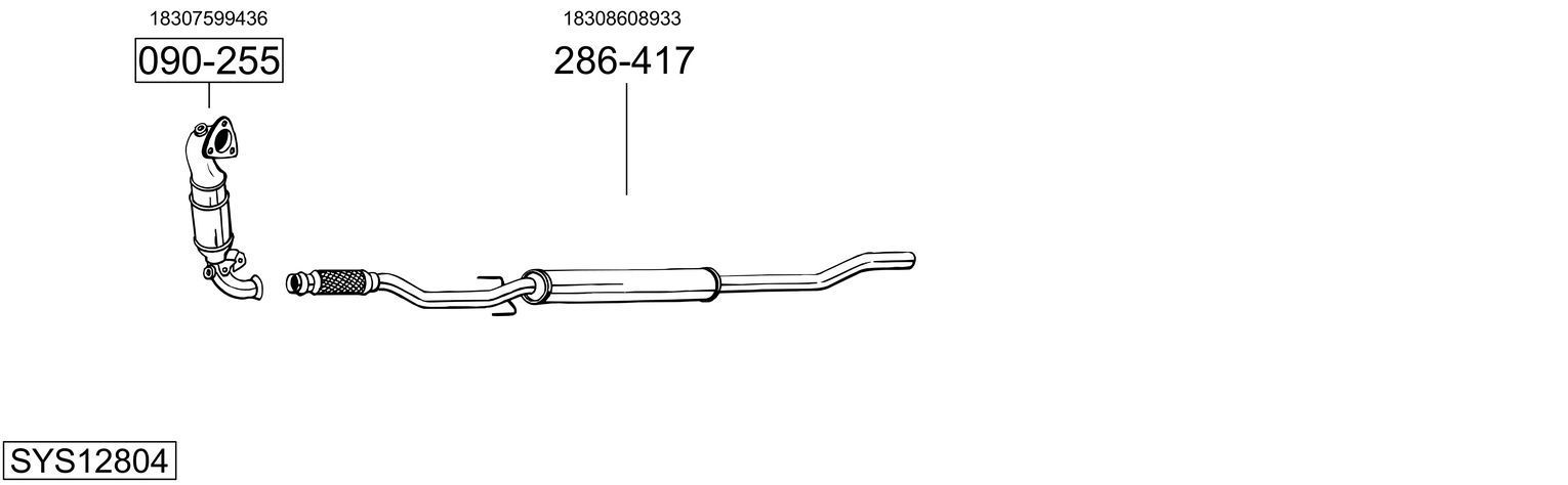Išmetimo sistema BOSAL SYS12804