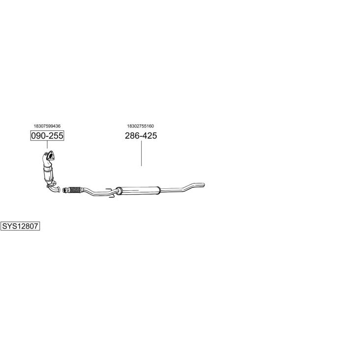 Išmetimo sistema BOSAL SYS12807