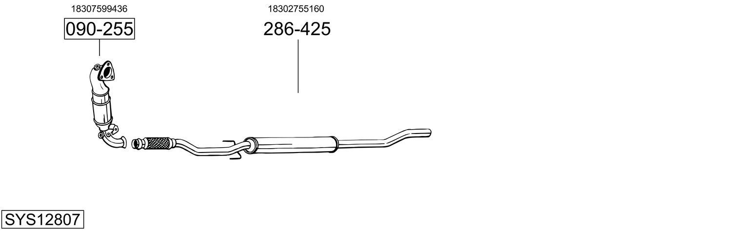 Išmetimo sistema BOSAL SYS12807