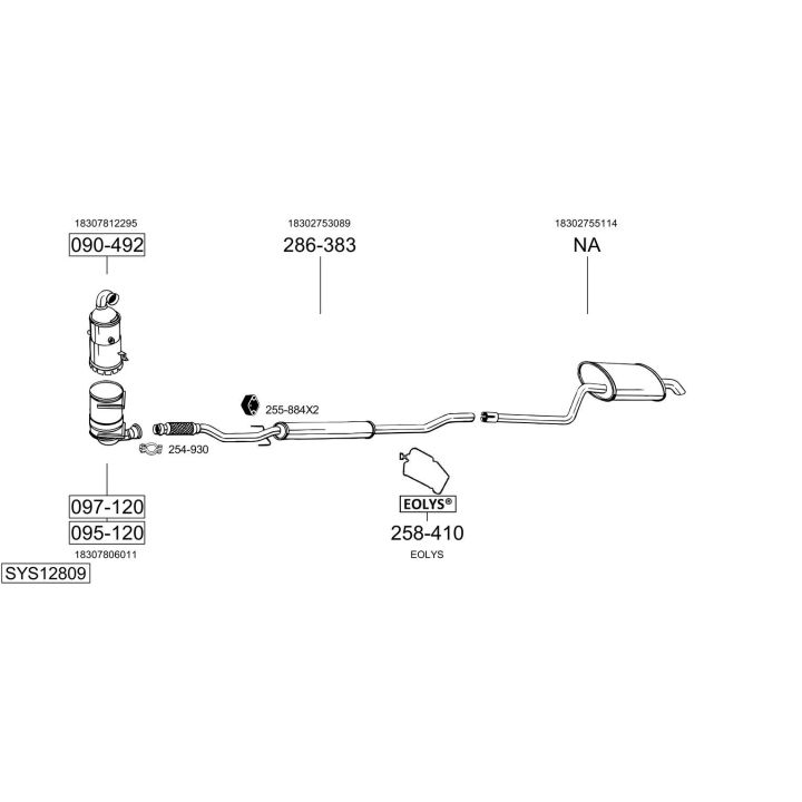 Išmetimo sistema BOSAL SYS12809