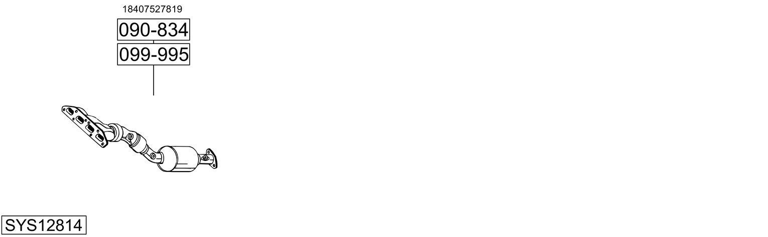 Išmetimo sistema BOSAL SYS12814