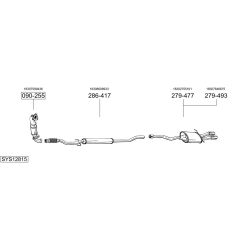 Išmetimo sistema BOSAL SYS12815