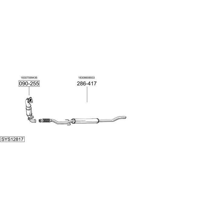 Išmetimo sistema BOSAL SYS12817