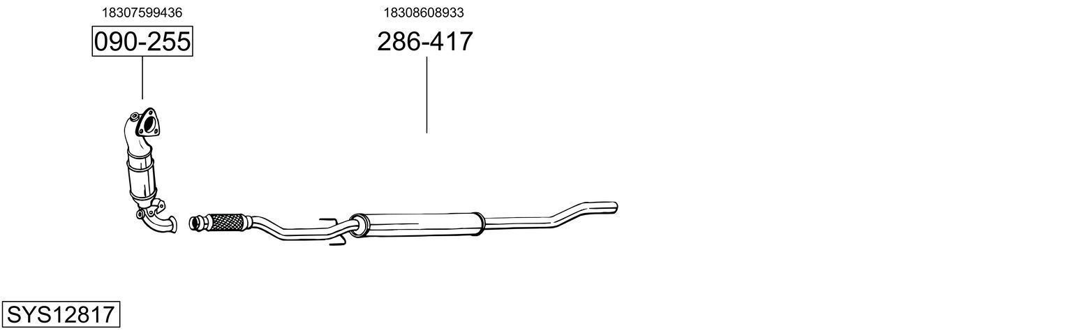 Išmetimo sistema BOSAL SYS12817