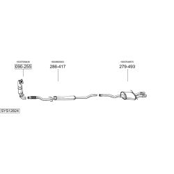 Išmetimo sistema BOSAL SYS12824