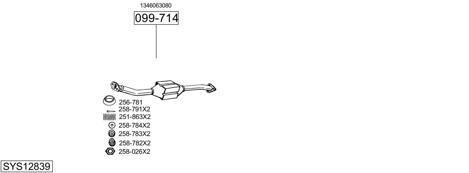 Išmetimo sistema BOSAL SYS12839