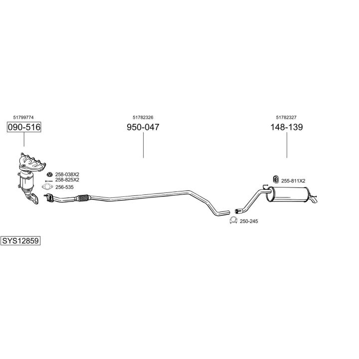 Išmetimo sistema BOSAL SYS12859