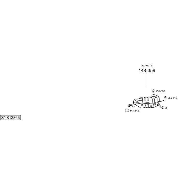 Išmetimo sistema BOSAL SYS12863