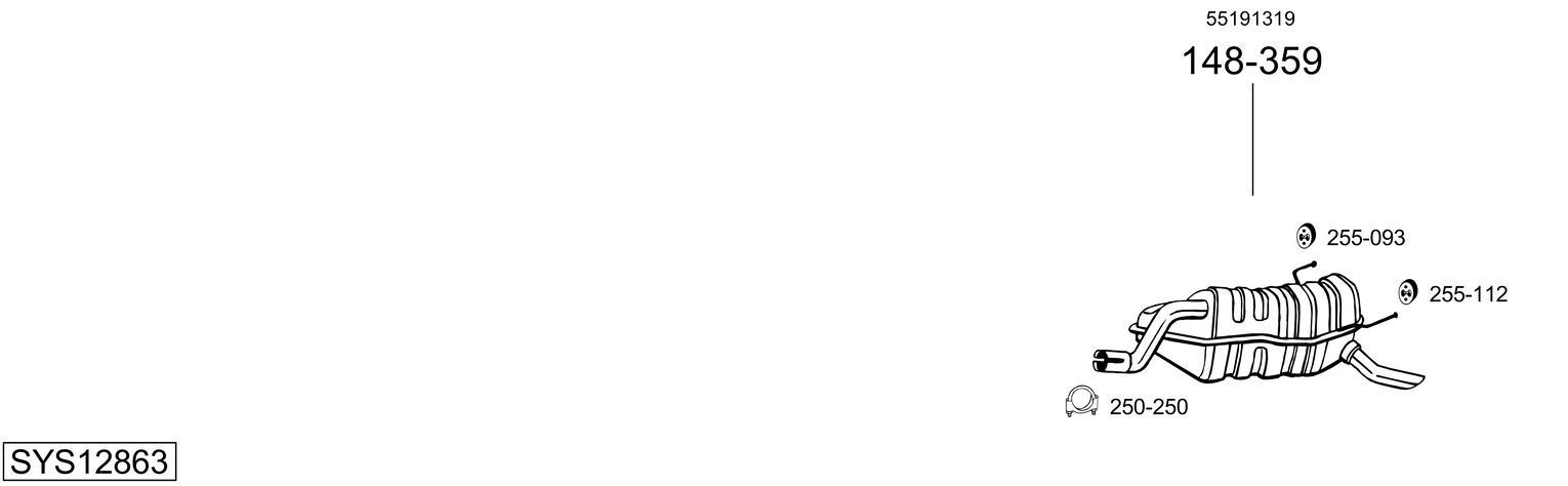 Išmetimo sistema BOSAL SYS12863