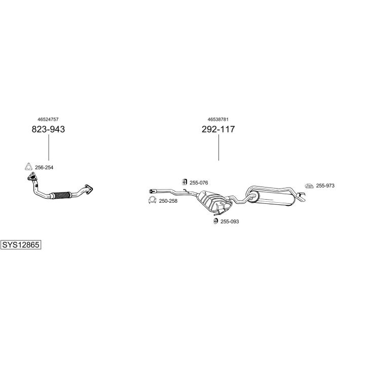 Išmetimo sistema BOSAL SYS12865
