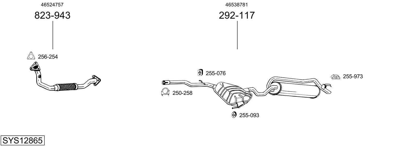 Išmetimo sistema BOSAL SYS12865