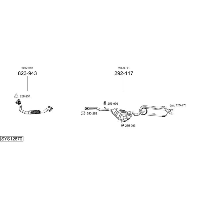 Išmetimo sistema BOSAL SYS12870