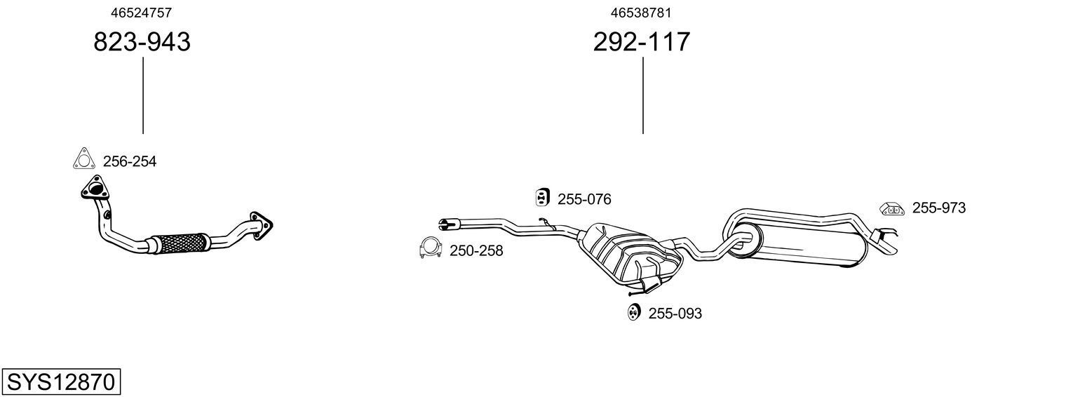 Išmetimo sistema BOSAL SYS12870