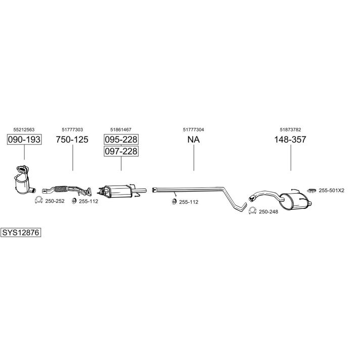 Išmetimo sistema BOSAL SYS12876