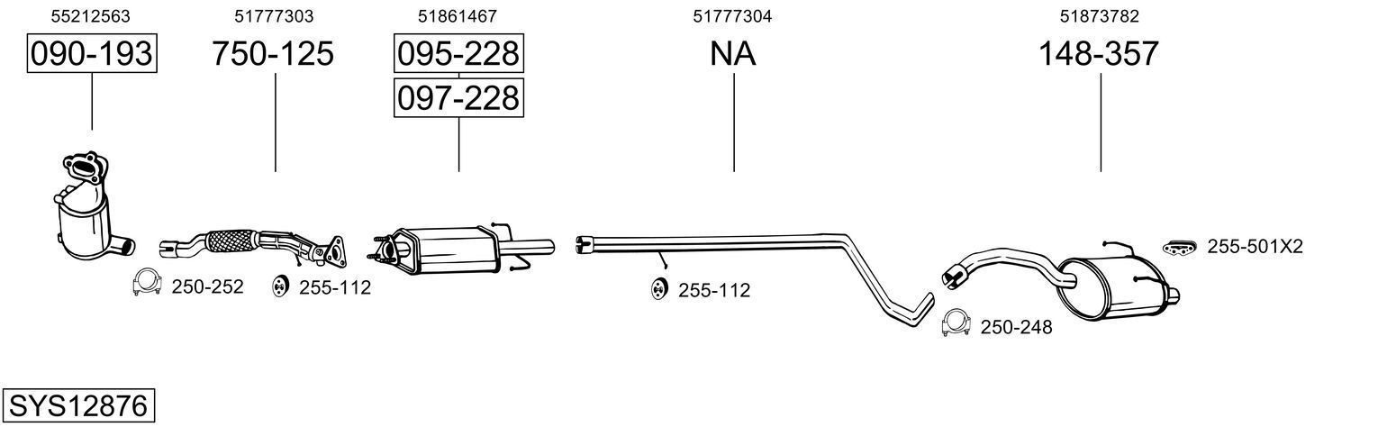 Išmetimo sistema BOSAL SYS12876