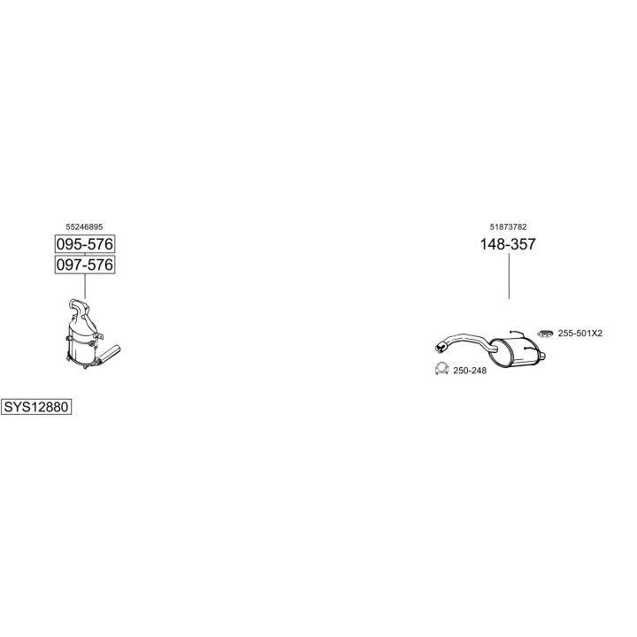 Išmetimo sistema BOSAL SYS12880