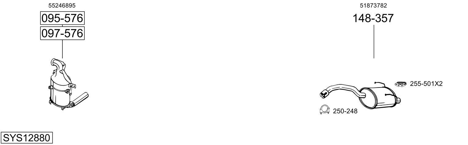 Išmetimo sistema BOSAL SYS12880