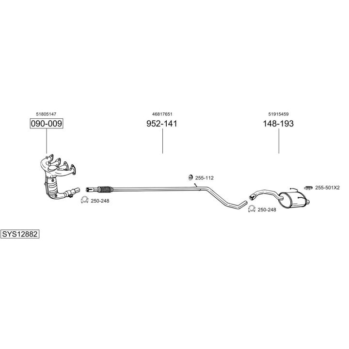 Išmetimo sistema BOSAL SYS12882