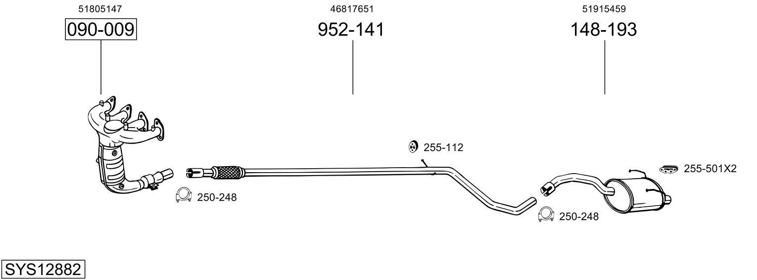 Išmetimo sistema BOSAL SYS12882