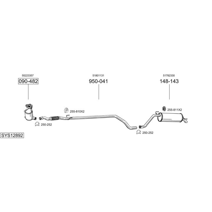 Išmetimo sistema BOSAL SYS12892