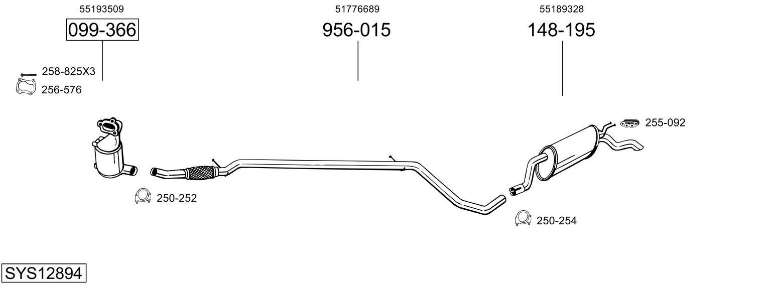Išmetimo sistema BOSAL SYS12894