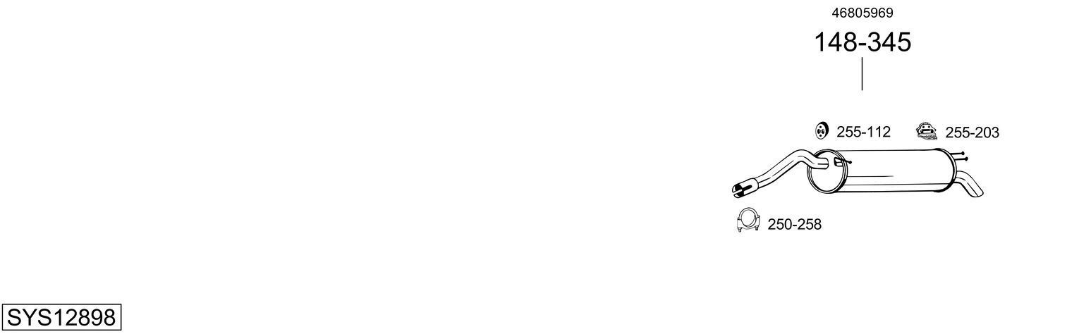 Išmetimo sistema BOSAL SYS12898