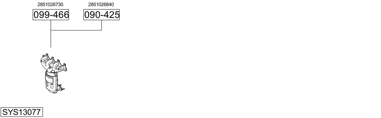 Išmetimo sistema BOSAL SYS13077