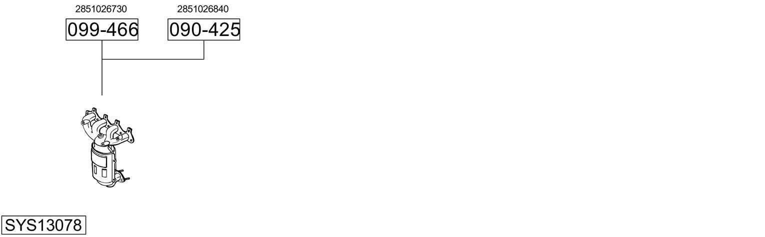 Išmetimo sistema BOSAL SYS13078