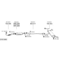 Išmetimo sistema BOSAL SYS13080