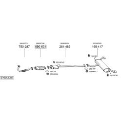 Išmetimo sistema BOSAL SYS13083