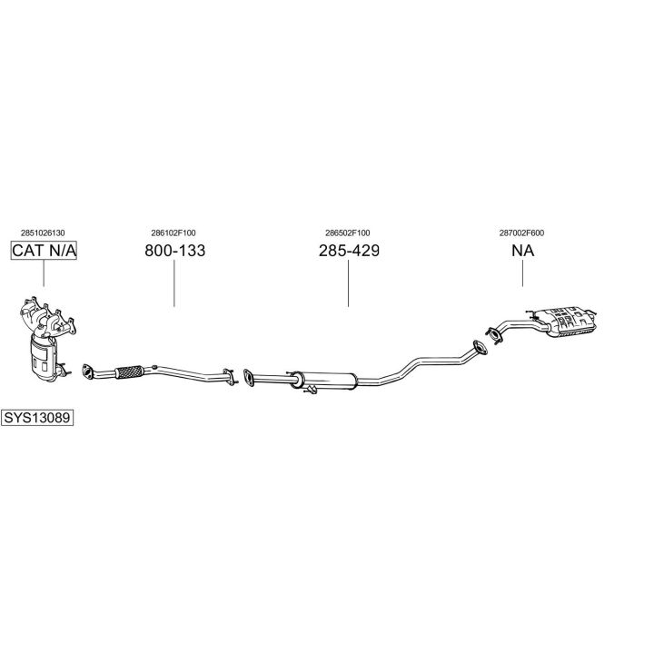 Išmetimo sistema BOSAL SYS13089