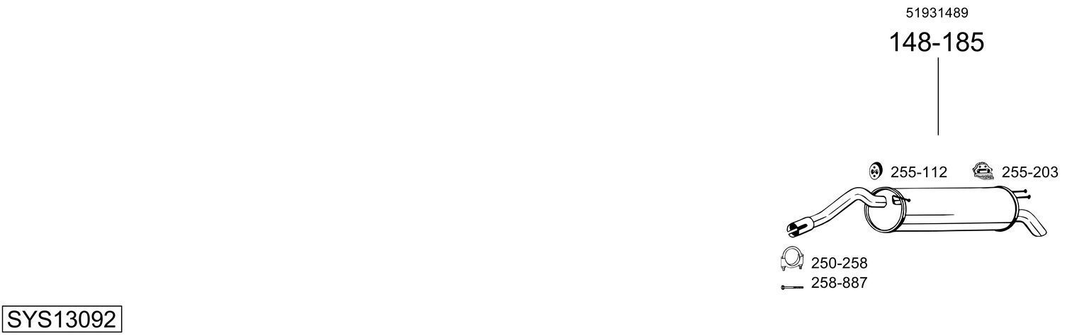 Išmetimo sistema BOSAL SYS13092