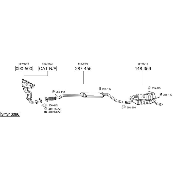 Išmetimo sistema BOSAL SYS13096