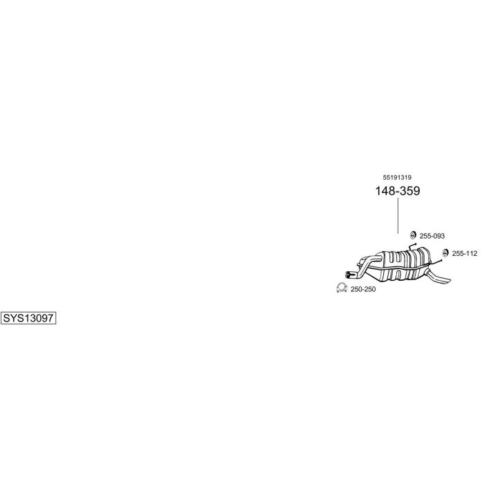 Išmetimo sistema BOSAL SYS13097